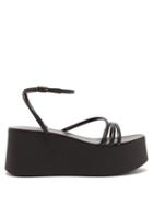 Matchesfashion.com Gianvito Rossi - Bekah 20 Leather Platform Sandals - Womens - Black