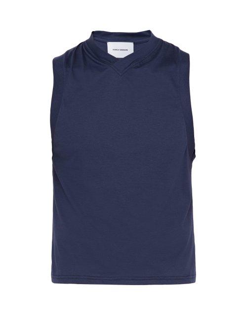 Matchesfashion.com Bianca Saunders - Mundane Cotton Vest - Mens - Navy