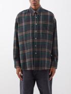 Our Legacy - Borrowed Oversized Check Wool-blend Shirt - Mens - Green Multi