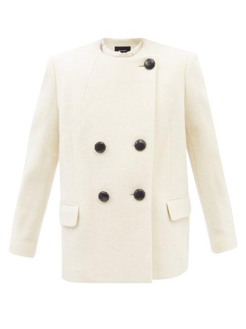 Isabel Marant - Ibridgea Double-breasted Wool-tweed Coat - Womens - Ivory