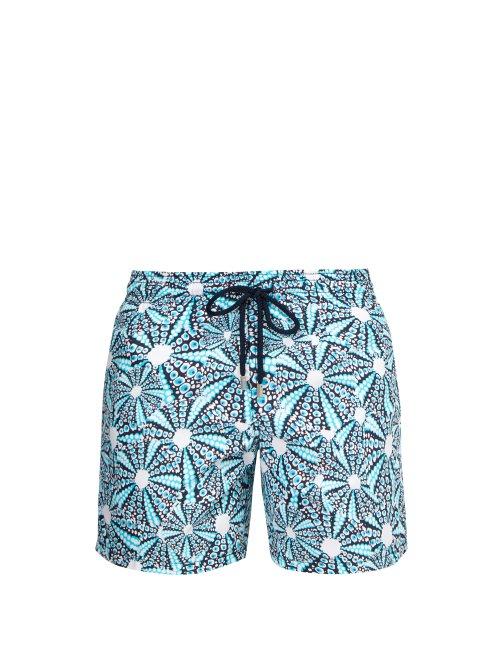 Matchesfashion.com Vilebrequin - Moorea Oursinade Print Swim Shorts - Mens - Blue Multi