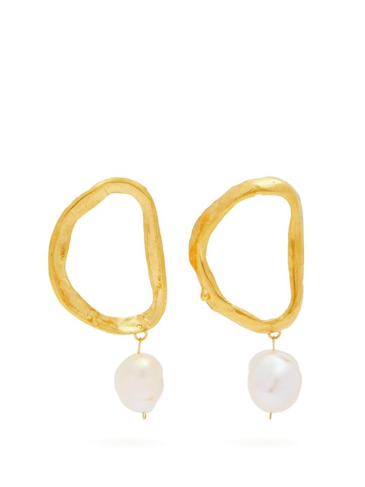 Alighieri Dante's Shadow Gold-plated Earrings