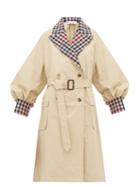 Matchesfashion.com Jw Anderson - Contrast Trim Cotton Gabardine Trench Coat - Womens - Beige