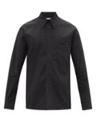 Matchesfashion.com Lemaire - Patch-pocket Cotton-poplin Shirt - Mens - Black