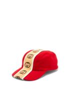 Matchesfashion.com Gucci - Gg-jacquard Wool-felt Cap - Mens - Red