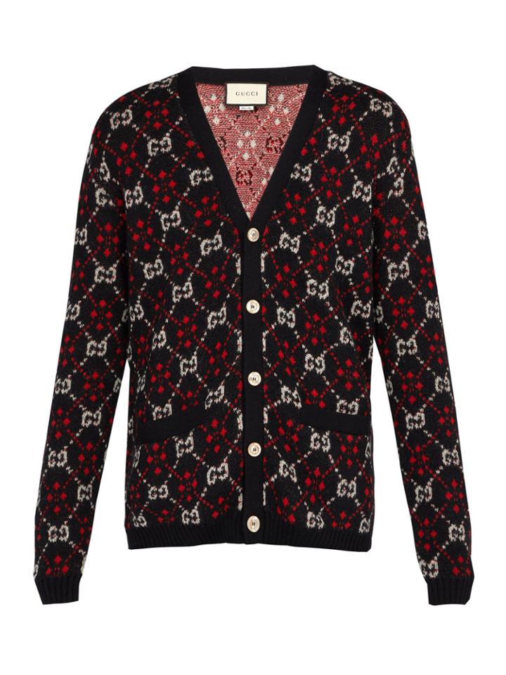 Gucci Gg Alpaca And Wool-blend Cardigan