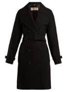 Matchesfashion.com Burberry - Cranston Wool Blend Trench Coat - Womens - Black