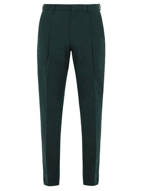 Matchesfashion.com Acne Studios - Boston Tapered Cotton Trousers - Mens - Dark Green
