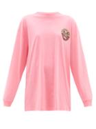 Matchesfashion.com Vetements - Surfer Print Cotton Jersey T Shirt - Womens - Pink