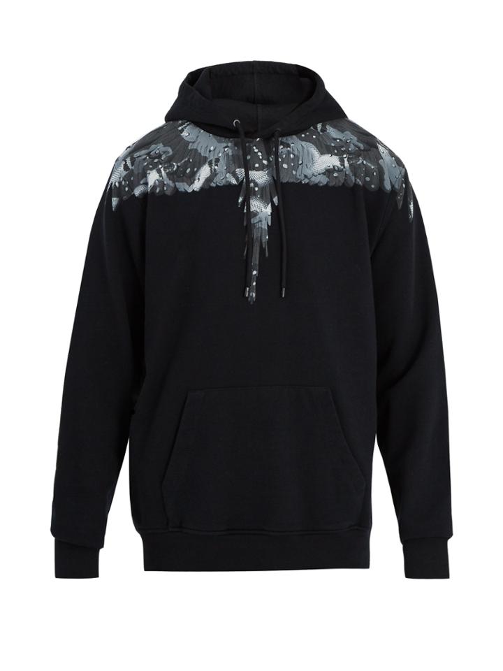 Marcelo Burlon Wing-print Cotton Hooded Sweatshirt