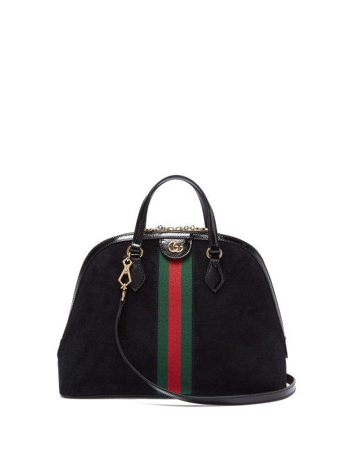 Matchesfashion.com Gucci - Ophidia Gg Suede Tote Bag - Womens - Black