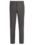 Matchesfashion.com Prada - Straight Leg Wool Trousers - Mens - Dark Grey