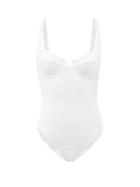 Ladies Beachwear Melissa Odabash - Sanremo Textured-jersey Underwired Swimsuit - Womens - White