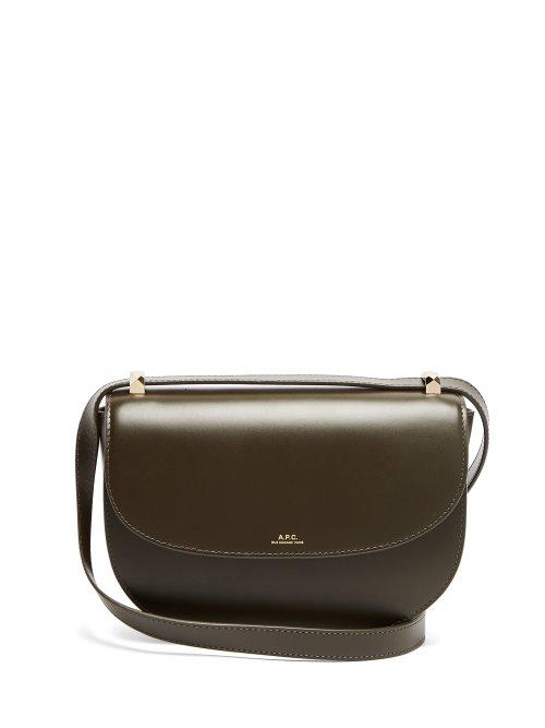 Matchesfashion.com A.p.c. - Genve Leather Cross Body Bag - Womens - Dark Green