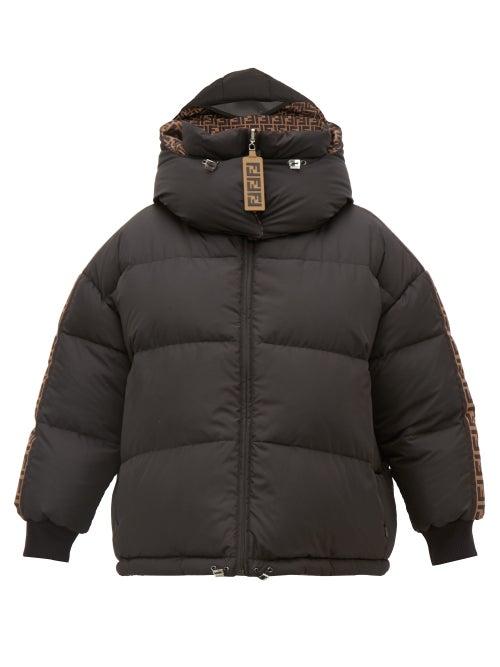 Matchesfashion.com Fendi - Ff Print Reversible Down Filled Puffer Jacket - Womens - Black