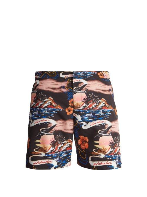 Matchesfashion.com Stella Mccartney - Island Print Swim Shorts - Mens - Black Multi