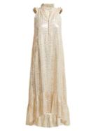 Matchesfashion.com Masscob - Cuba Silk Blend Brocade Dress - Womens - Gold