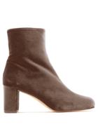 Maryam Nassir Zadeh Agnes Block-heel Velvet Ankle Boots