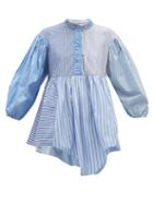 Matchesfashion.com By Walid - Nil Multi Stripe Cotton Poplin Shirt - Womens - Blue Multi