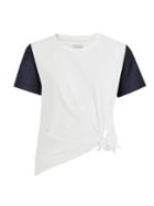 Matchesfashion.com Lndr - Tuck Tee Tie Fastening T Shirt - Womens - White Multi