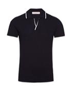 Orlebar Brown - Horton Tipped-collar Merino-wool Polo Shirt - Mens - Navy