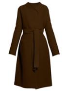 Matchesfashion.com The Row - Terin Belted Felt Coat - Womens - Green