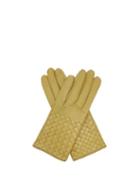 Matchesfashion.com Bottega Veneta - Intrecciato Leather Gloves - Womens - Green