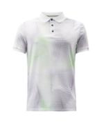 Matchesfashion.com Kjus - Spot Isometric-print Jersey Polo Shirt - Mens - White