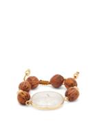 Matchesfashion.com Tohum - Theia Crystal, Wood & 24kt Gold-plated Bracelet - Womens - Brown