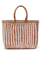 Matchesfashion.com Dragon Diffusion - Cannage Woven Leather Tote Bag - Womens - Tan White