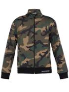 Matchesfashion.com Valentino - Camouflage Print Jersey Track Top - Mens - Black