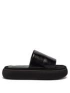 Matchesfashion.com Osoi - Boat Leather Flatform Slides - Womens - Black