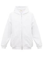 Matchesfashion.com Fear Of God - Zipped Cotton Jersey Hooded Sweatshirt - Mens - White