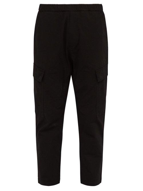 Matchesfashion.com Barena Venezia - Tamai Cotton Blend Straight Leg Cargo Trousers - Mens - Black