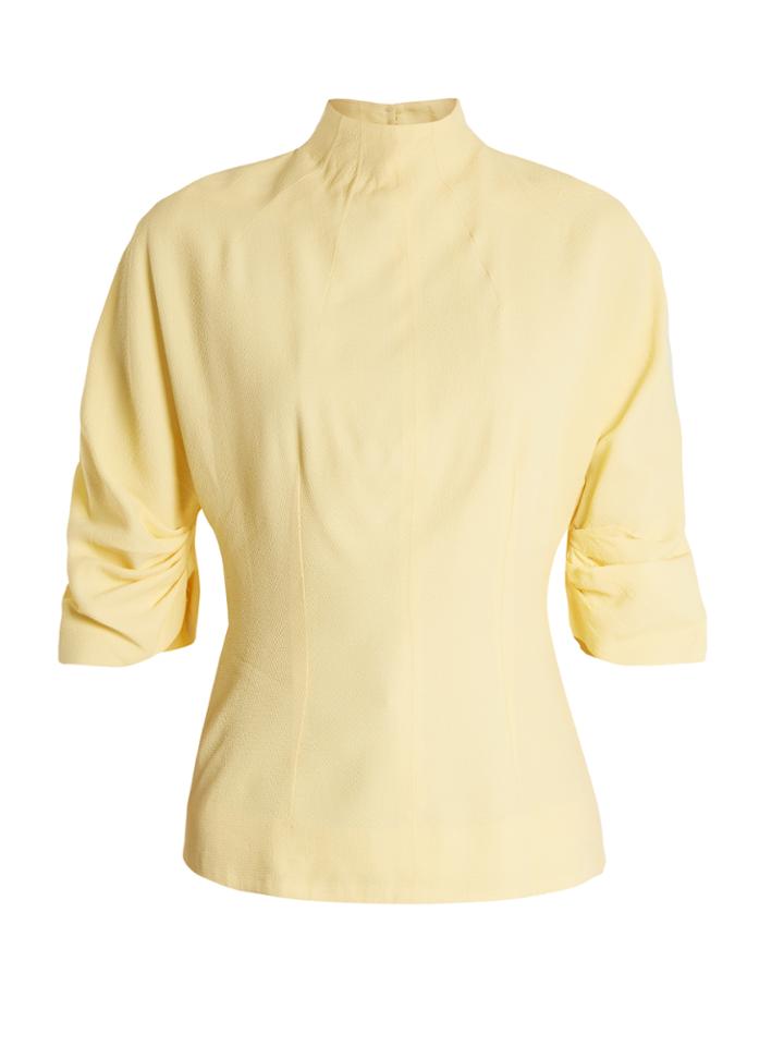 Emilia Wickstead Cut-out Back High-neck Top