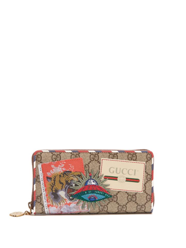 Gucci Courrier Gg Supreme Zip-around Wallet