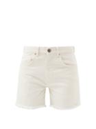 Raey - Comet Mid-rise Organic-cotton Denim Shorts - Womens - Ivory