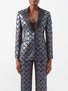 Etro - Oakland Metallic-jacquard Blazer - Womens - Black
