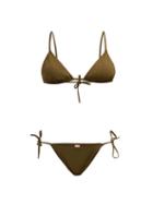 Matchesfashion.com Eres - Mouna + Malou Triangle Bikini Set - Womens - Khaki