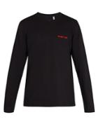 Helmut Lang Logo-embroidered Long-sleeved Cotton T-shirt