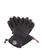 Matchesfashion.com Fusalp - Albinen Soft-shell And Leather Gloves - Mens - Black