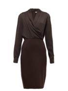 Matchesfashion.com Max Mara - Trento Dress - Womens - Dark Brown
