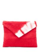 Matchesfashion.com Kilometre Paris - Tie-dye Cotton-terry Envelope Pouch - Womens - Red Multi