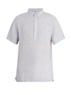 Matchesfashion.com Onia - Josh Short Sleeved Linen Polo Shirt - Mens - Grey