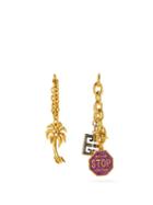 Matchesfashion.com Givenchy - Charm Chainlink Drop Earrings - Womens - Gold Multi