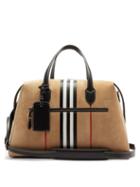 Matchesfashion.com Burberry - Southcombe Icon-stripe Suede Holdall - Mens - Beige