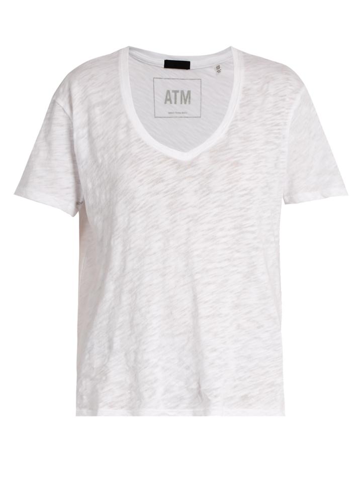 Atm Deep V-neck Cotton T-shirt