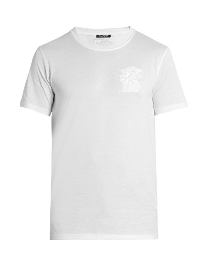 Balmain Logo-embroidered Short-sleeved T-shirt