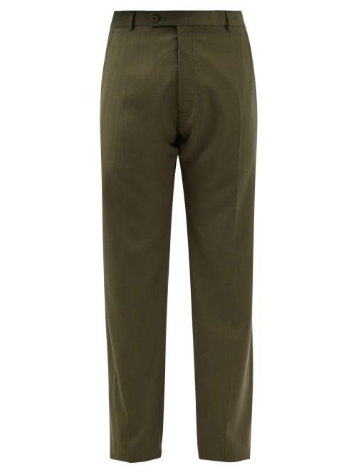 Martine Rose - Straight-leg Wool-blend Trousers - Mens - Green