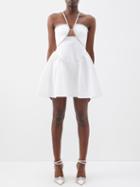 Self-portrait - Crystal-embellished Taffeta Mini Dress - Womens - White